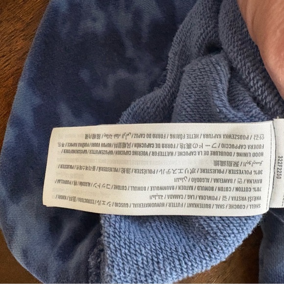 Hollister California Men's XL Sweater Hoodie Pullover Blue Tie Dye LS Sleeve - Picture 9 of 11